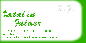 katalin fulmer business card